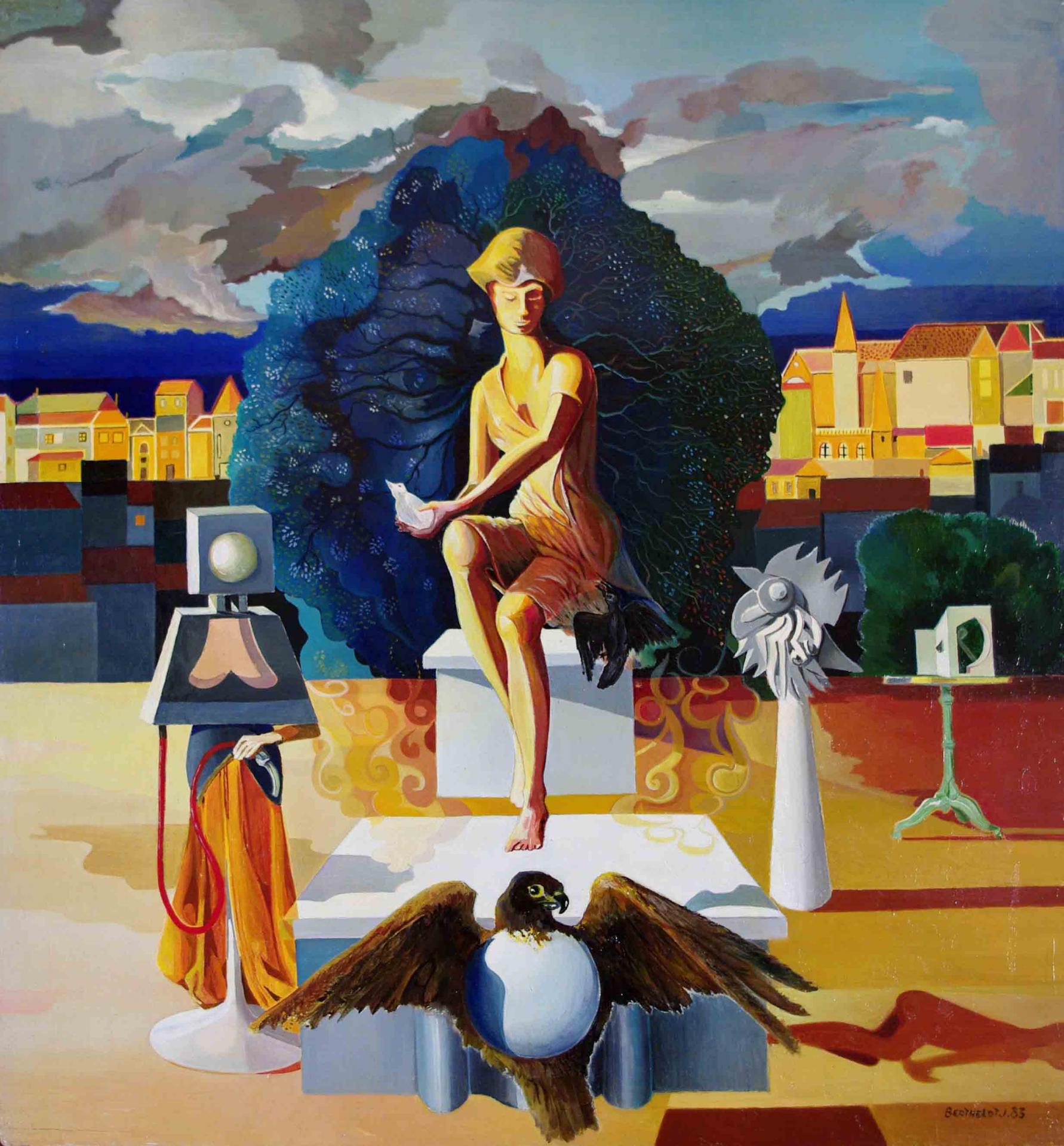 Liberte dorée et ombre de Louis XIIII (1983)